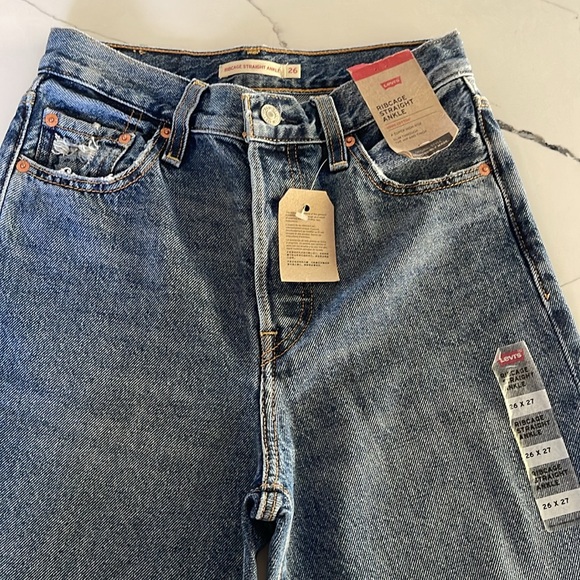 LEVIS RIBCAGE STRAIGHT ANKLE,SUPER HIGH RISE 👖 JEANS .‼️‼️ - Picture 5 of 13